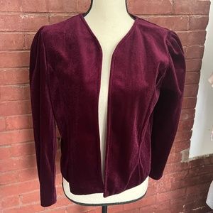 Crushed Velvet Evening Jacket Size Medium